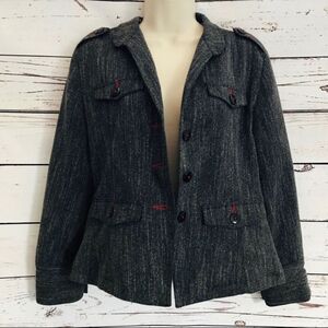 Maestro Womens Lightweight Button Jacket Black